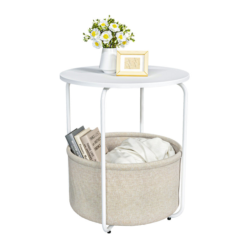 Small white end table for nursery 2025